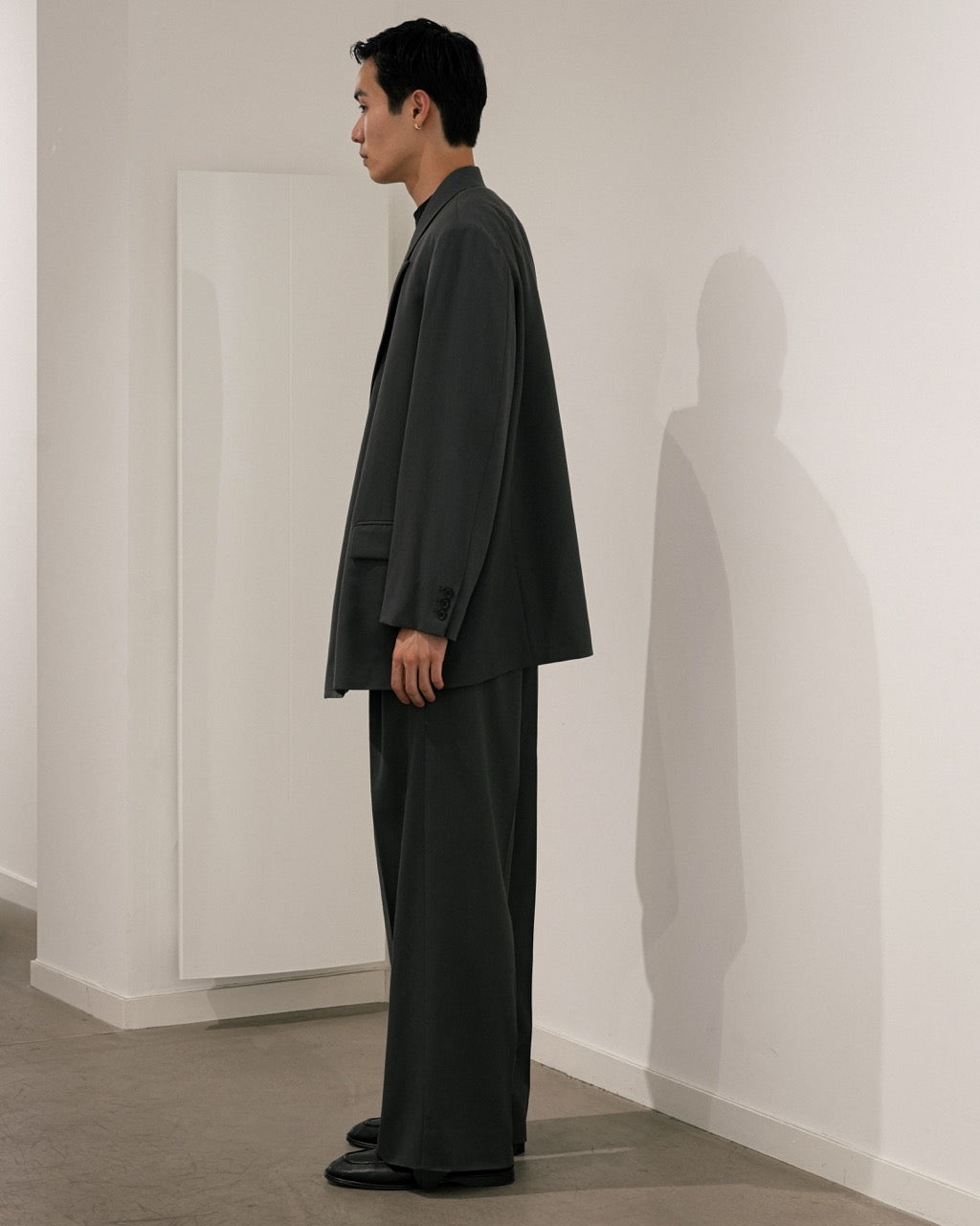 CHARCOAL DOUBLE BREASTED BLAZER