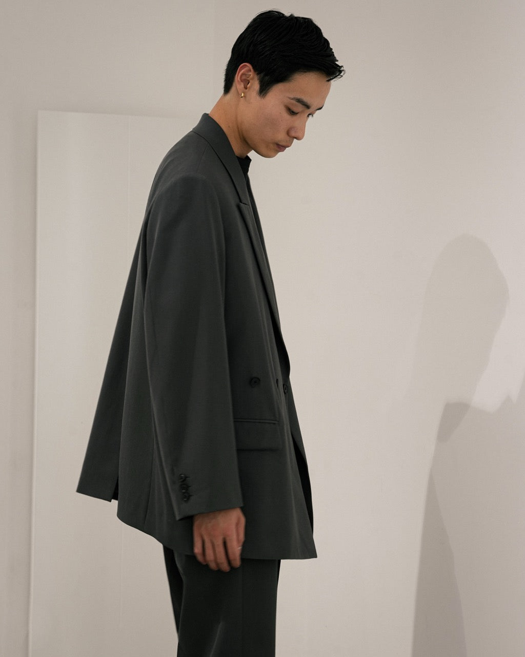 CHARCOAL DOUBLE BREASTED BLAZER