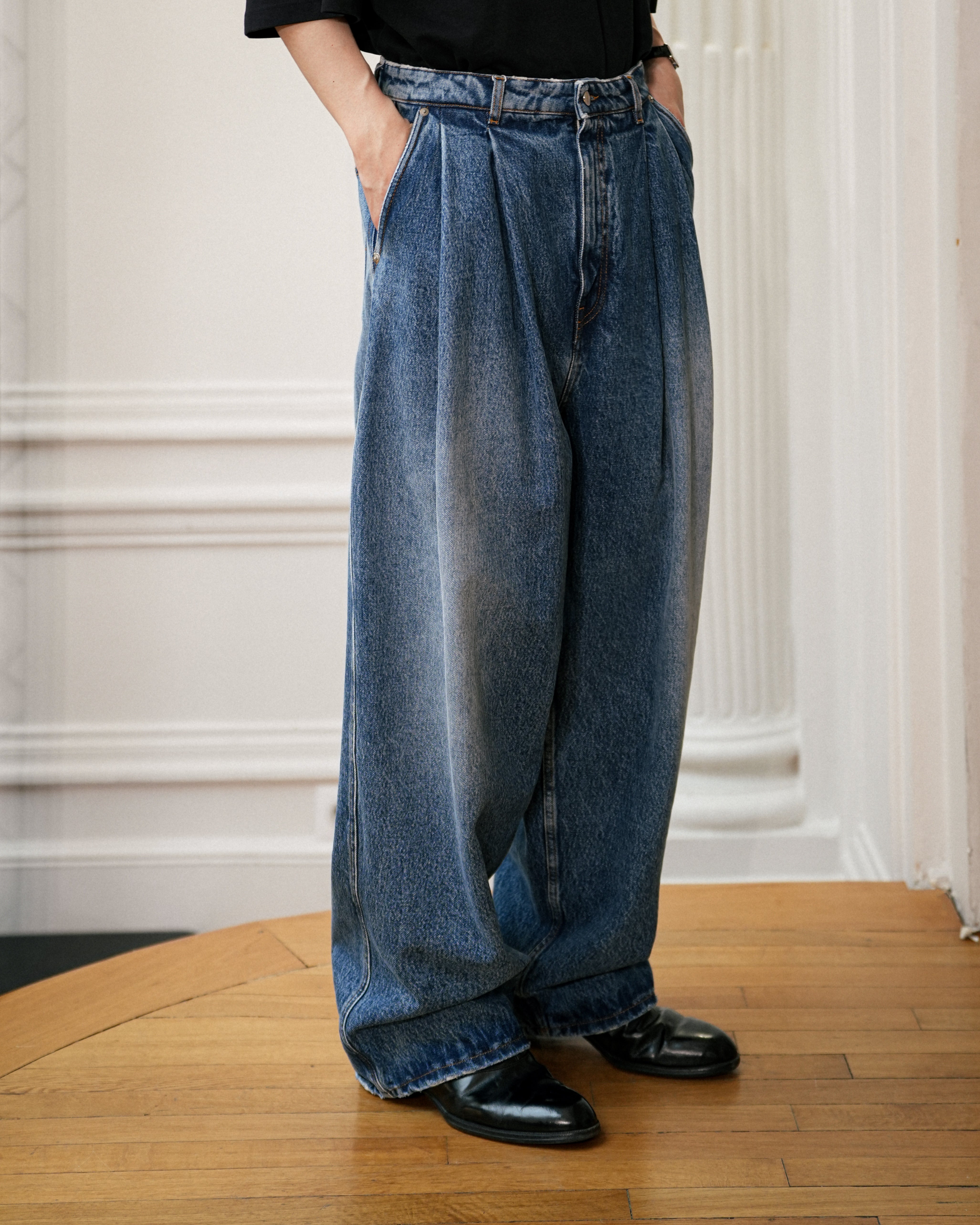 BLUE WASHED DENIM PANT