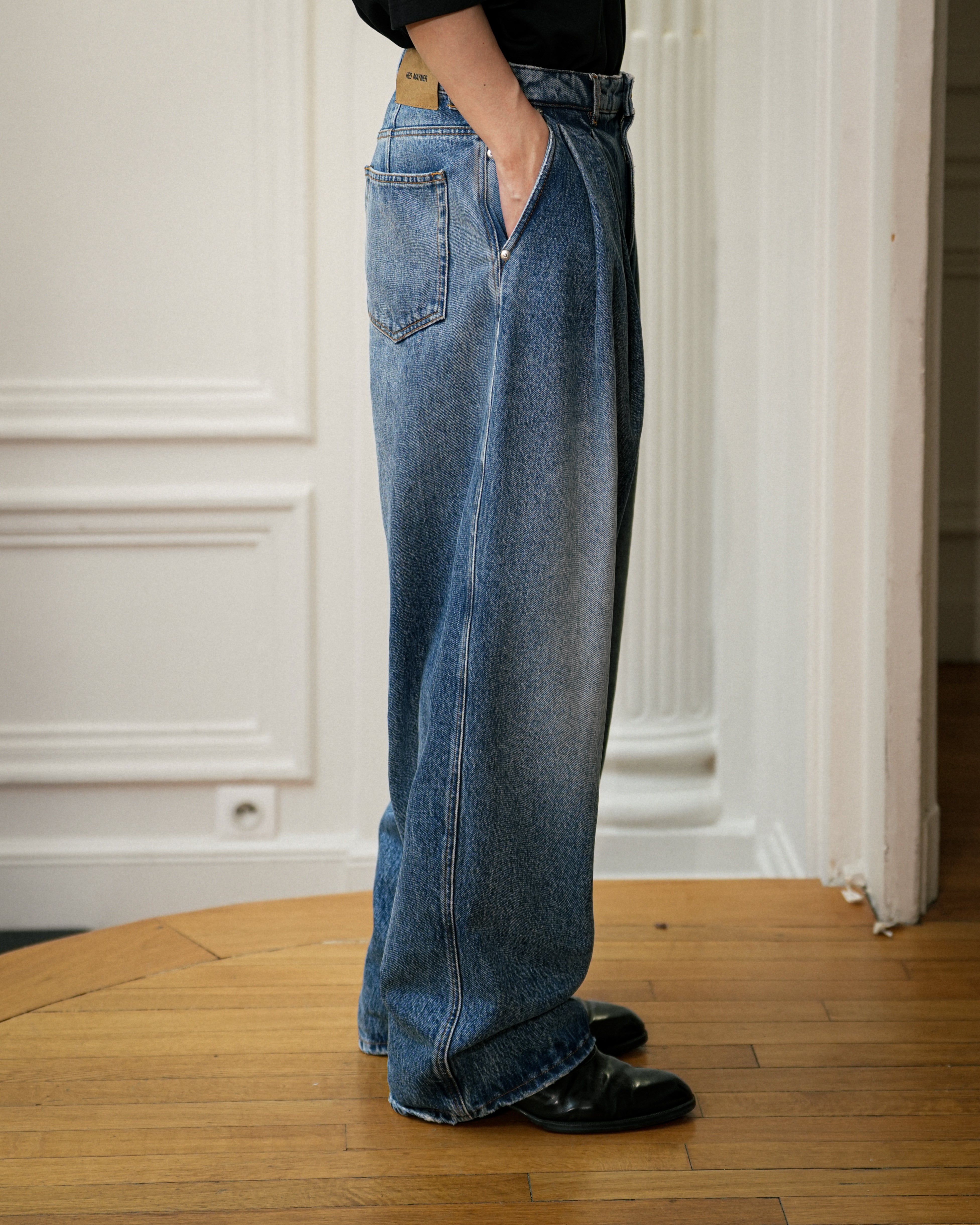 BLUE WASHED DENIM PANT