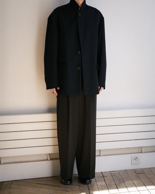 ssstein BLACK OVERSIZED SINGLE BREASTED JACKET