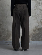 Load image into Gallery viewer, BROWN DYED DENIM OCTET 2D CARGO TROUSERS
