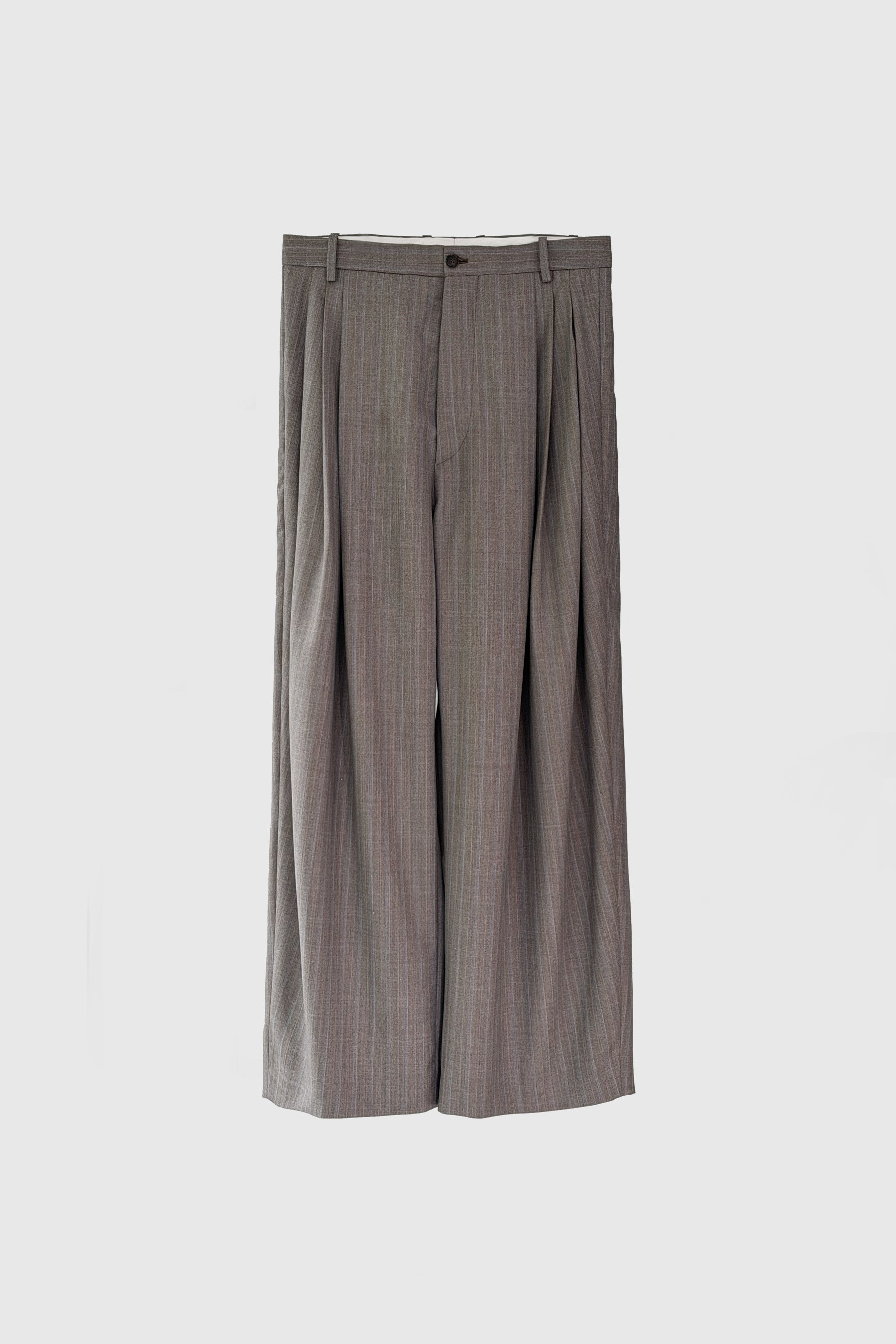 BROWN-BLUE FRESH WOOL PANTS