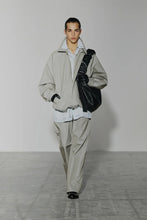 Load image into Gallery viewer, TAUPE GREY TECNO COTTON EXTRA WIDE TROUSERS
