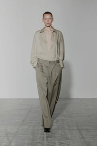 TAUPE BEIGE LONG WIDE TROUSERS