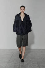 Load image into Gallery viewer, BLACK W/R/SI DOUBLE WEAVE HOODED JACKET
