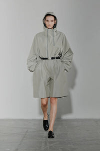 GREY WEATHER PROTECTION HOODED JACKET