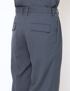 IRENISA BLUE GRAY TWO TUCKS WIDE PANTS – GRAPH LAYER