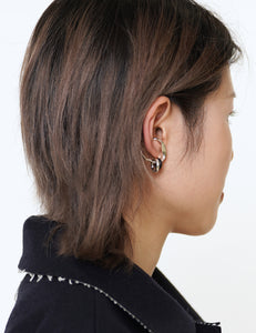 SILVER EAR CUFF WITH REMOVABLE RINGS (RIGHT EAR)