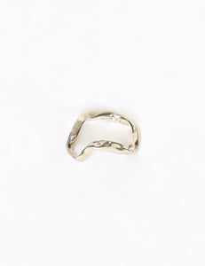 SILVER HAMMER-CRAFTED SQUARE TUBE RING B