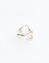 Load image into Gallery viewer, SILVER SPIRAL SQUARE TUBE SHIRT RING 003(SHIRT RING, RING)
