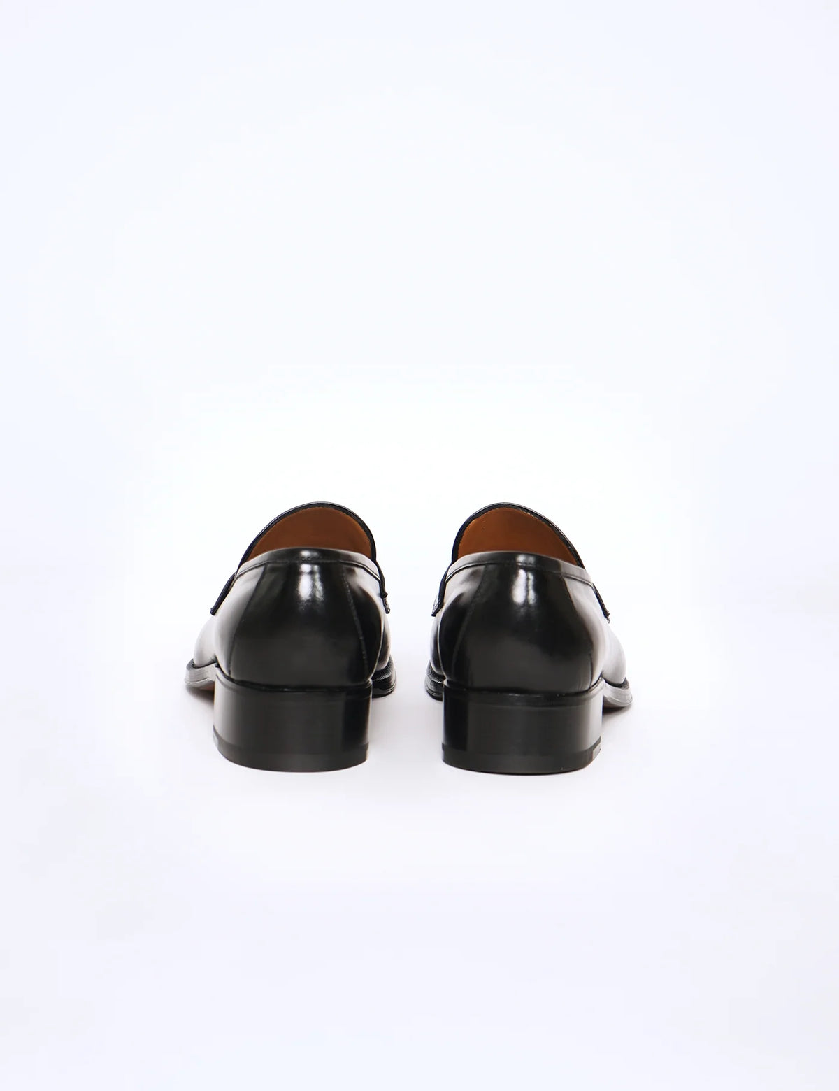 BLACK CROMO LEATHER PENNY LOAFER - Y24515