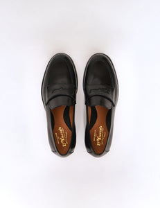 BLACK CROMO CALF LEATHER PENNY LOAFER