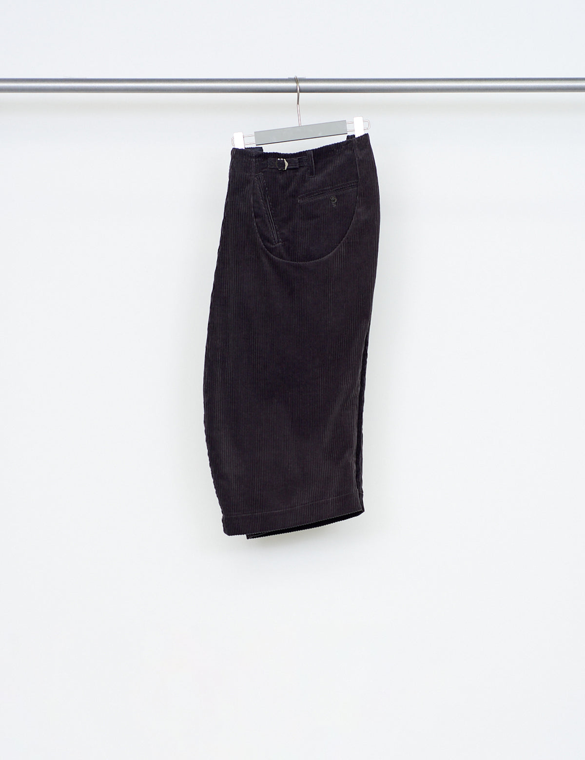 CHARCOAL S CURVED UTILITY CAPRI TROUSERS