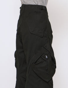 BLACK 3D TWISTED CARGO PANTS