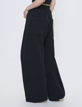 Load image into Gallery viewer, BLACK 3D TWISTED LOUNGE WIDE PANTS
