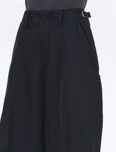 Load image into Gallery viewer, BLACK S-CURVED WIDE LEG UTILITY TROUSERS
