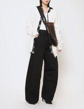 Load image into Gallery viewer, FADED BLACK 3D TWISTED WIDE LEG JEANS
