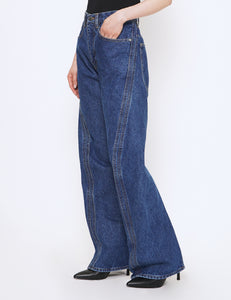 FADED INDIGO 3D TWISTED JEANS
