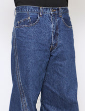 Load image into Gallery viewer, FADED INDIGO 3D TWISTED WIDE LEG JEANS
