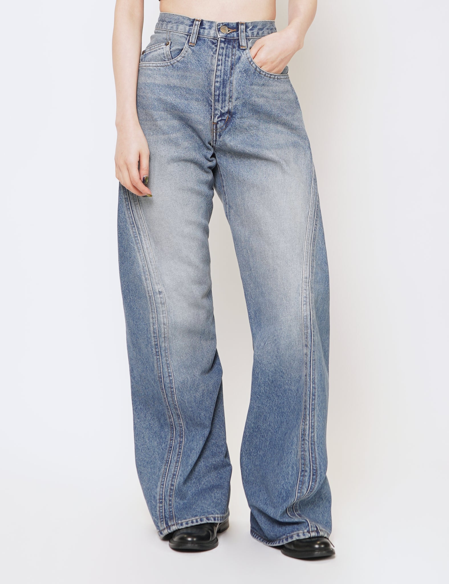 NVRFRGT VINTAGE FADED INDIGO 3D TWISTED REGULAR JEANS – GRAPH LAYER