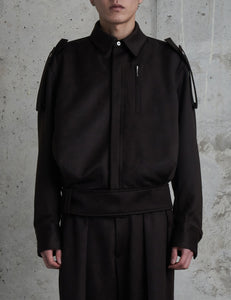 TOBACCO HEAVY TUXEDO BATTLE DRESS BLOUSON