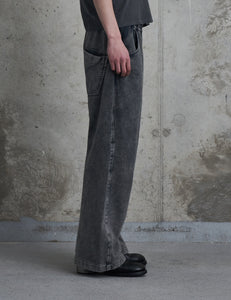 SHABBY GREY DYED JERSEY TWISTED LOUNGE PANTS