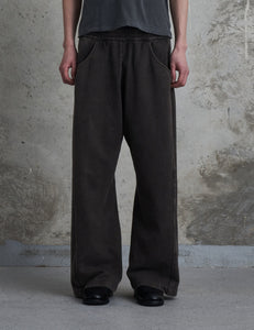 SHABBY BROWN DYED JERSEY TWISTED LOUNGE PANTS