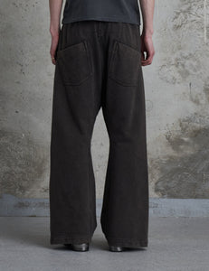 SHABBY BROWN DYED JERSEY TWISTED LOUNGE PANTS