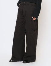 Load image into Gallery viewer, BLACK PURE DYED COTTON PANELLED BONTAN TROUSERS
