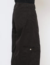 Load image into Gallery viewer, BLACK PURE DYED COTTON PANELLED BONTAN TROUSERS
