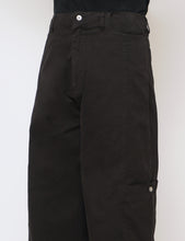 Load image into Gallery viewer, BLACK PURE DYED COTTON PANELLED BONTAN TROUSERS
