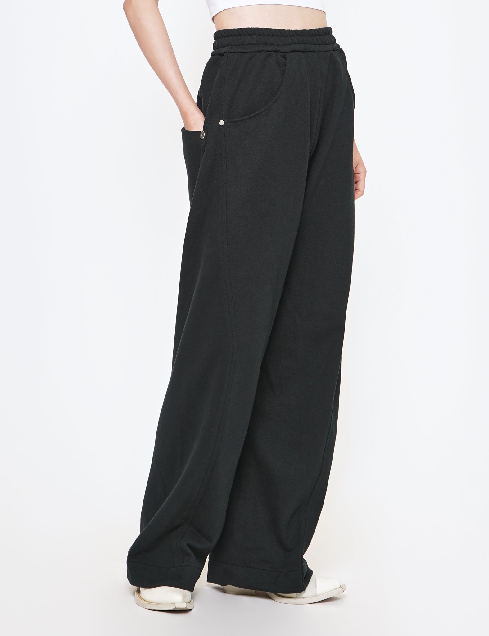 OMAR AFRIDI BLACK TWISTED LOUNGE PANTS – GRAPH LAYER