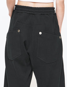 OMAR AFRIDI BLACK TWISTED LOUNGE PANTS – GRAPH LAYER