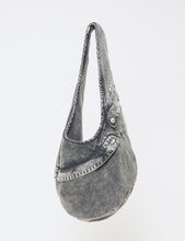 Load image into Gallery viewer, GREY DYED DENIM MIDI LIDIA BAG
