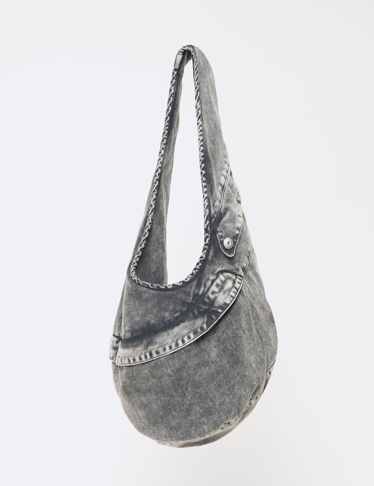 GREY DYED DENIM MIDI LIDIA BAG