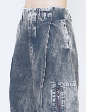 Load image into Gallery viewer, GREY DYED DENIM OCTET 2D CARGO TROUSERS
