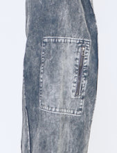 Load image into Gallery viewer, GREY DYED DENIM OCTET 2D CARGO TROUSERS
