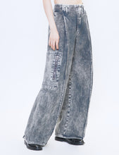 Load image into Gallery viewer, GREY DYED DENIM OCTET 2D CARGO TROUSERS
