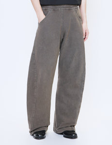 SHABBY BROWN DYED JERSEY TWISTED LOUNGE PANTS