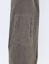 Load image into Gallery viewer, BROWN DYED DENIM OCTET 2D CARGO TROUSERS
