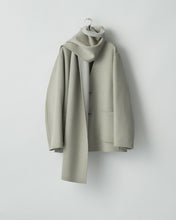 Load image into Gallery viewer, TAUPE GREY WOOL CASHMERE BEAVER REVERSIBLE STOLE JACKET
