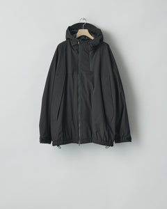 BLACK WEATHER PROTECTION HOODED JACKET