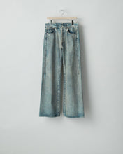 Load image into Gallery viewer, INDIGO DEFORMED FLARE VINTAGE DENIM JEANS
