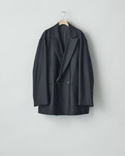 Load image into Gallery viewer, DARK NAVY OVERSIZED PEAK LAPEL LONG JACKET
