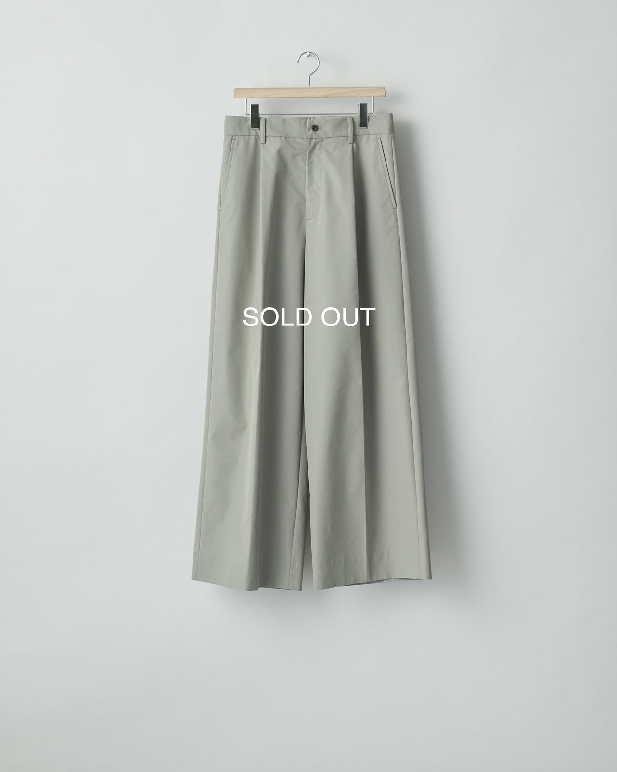 TAUPE GREY TECNO COTTON EXTRA WIDE TROUSERS