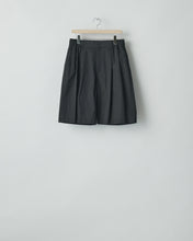 Load image into Gallery viewer, BLACK WINDPROOF NYLON WIDE EASY SHORT TROUSERS
