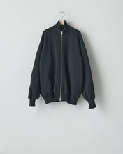 Load image into Gallery viewer, BLACK OVERSIZED DOUBLE KNIT ZIP JACKET
