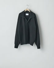 Load image into Gallery viewer, BLACK EXTRA FINE WOOL KNIT SKIPPER LS
