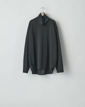 Load image into Gallery viewer, BLACK WOOL SILK KNIT HIGH NECK LS
